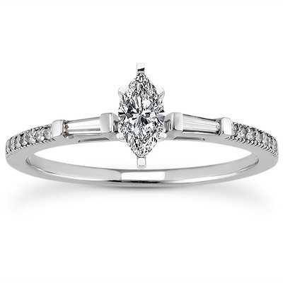 Multi Shape Pave Set Diamond Engagement Ring (0.15 ct. t.w.) - view 19 of 28