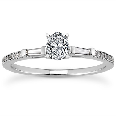 Multi Shape Pave Set Diamond Engagement Ring (0.15 ct. t.w.) - view 18