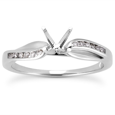 Channel Setting Round Diamond Engagement Ring (0.10 ct. t.w.) - view 24