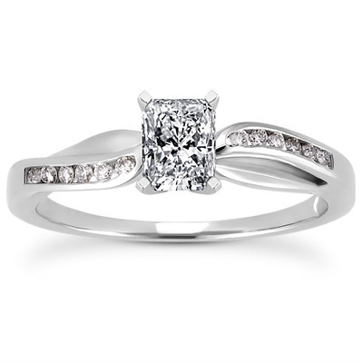 Channel Setting Round Diamond Engagement Ring (0.10 ct. t.w.) - view 1 of 29