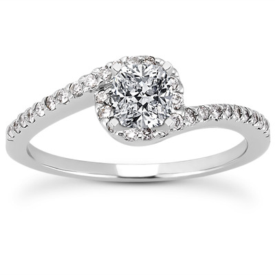 Halo Design Diamond Bridal Ring (0.16 t.c.w.) - view 22