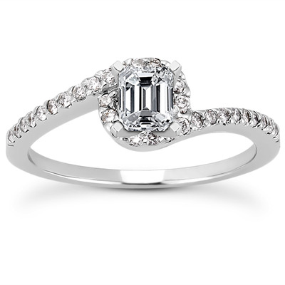 Halo Design Diamond Bridal Ring (0.16 t.c.w.) - view 21