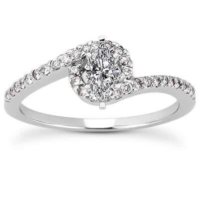 Halo Design Diamond Bridal Ring (0.16 t.c.w.) - view 19 of 28