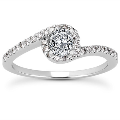 Halo Design Diamond Bridal Ring (0.16 t.c.w.) - view 18