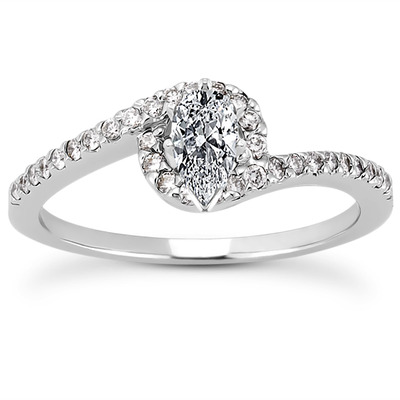 Halo Design Diamond Bridal Ring (0.16 t.c.w.) - view 17