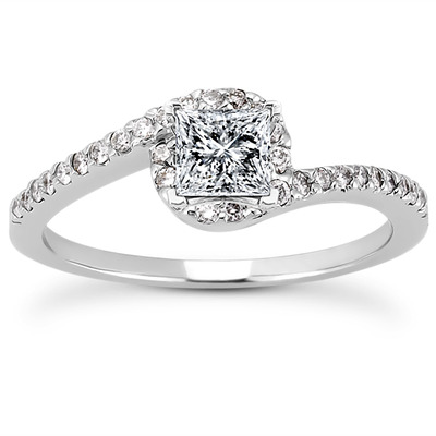 Halo Design Diamond Bridal Ring (0.16 t.c.w.) - view 16