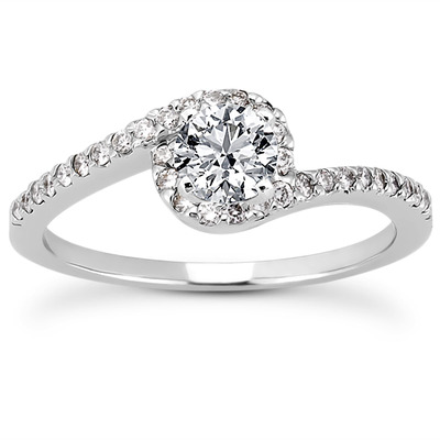 Halo Design Diamond Bridal Ring (0.16 t.c.w.) - view 14