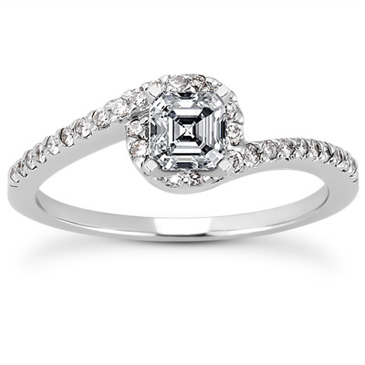 Halo Design Diamond Bridal Ring (0.16 t.c.w.) - view 13