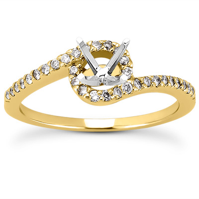 Halo Design Diamond Bridal Ring (0.16 t.c.w.) - view 12