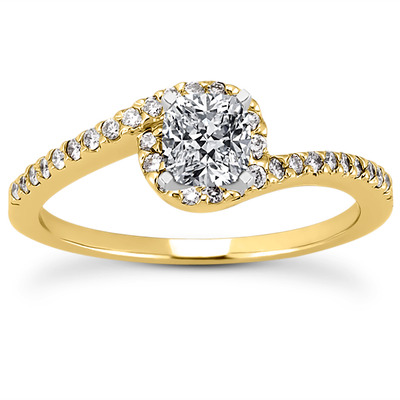 Halo Design Diamond Bridal Ring (0.16 t.c.w.) - view 11