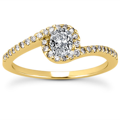 Halo Design Diamond Bridal Ring (0.16 t.c.w.) - view 7