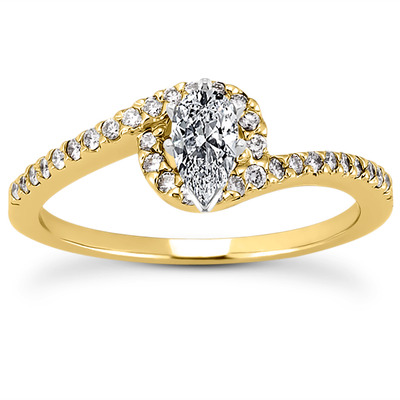 Halo Design Diamond Bridal Ring (0.16 t.c.w.) - view 6