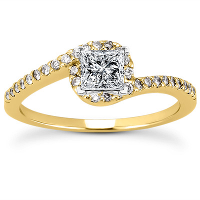 Halo Design Diamond Bridal Ring (0.16 t.c.w.) - view 5