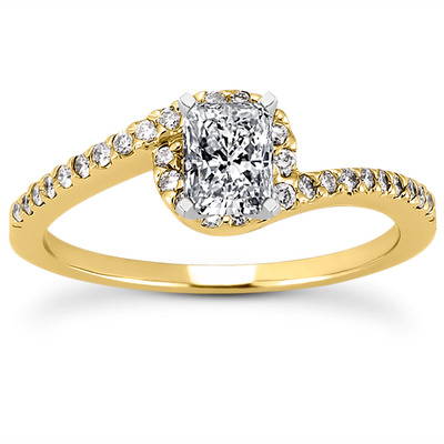 Halo Design Diamond Bridal Ring (0.16 t.c.w.) - view 4