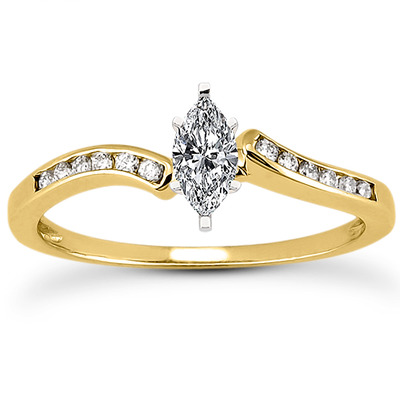 Elegant Diamond Engagement Ring (0.12 t.c.w.) - view 8