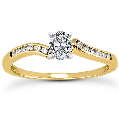 Elegant Diamond Engagement Ring (0.12 t.c.w.) - view 7