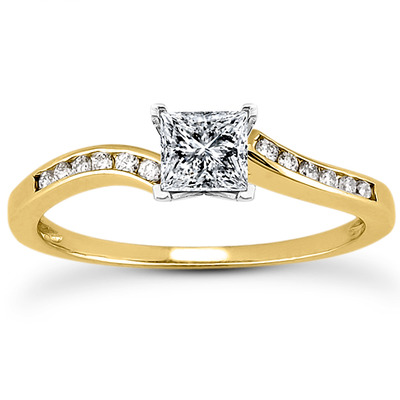 Elegant Diamond Engagement Ring (0.12 t.c.w.) - view 5