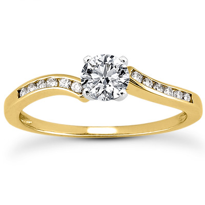 Elegant Diamond Engagement Ring (0.12 t.c.w.) - view 3