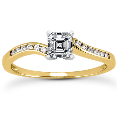 Elegant Diamond Engagement Ring (0.12 t.c.w.) - view 2