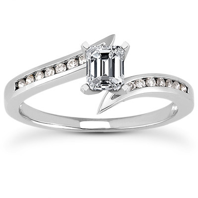 Diamond Accented Channel Set Bridal Ring (0.10ct. t.w.) - view 23 of 30