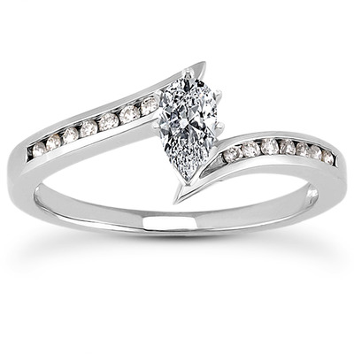 Diamond Accented Channel Set Bridal Ring (0.10ct. t.w.) - view 19