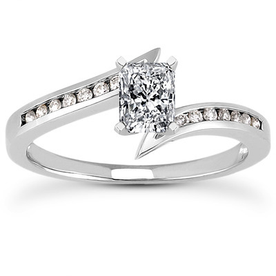 Diamond Accented Channel Set Bridal Ring (0.10ct. t.w.) - view 17 of 30