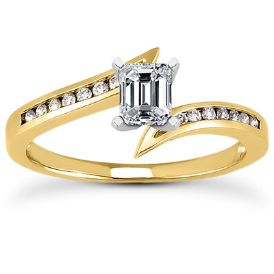 Diamond Accented Channel Set Bridal Ring (0.10ct. t.w.) - view 12