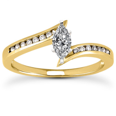 Diamond Accented Channel Set Bridal Ring (0.10ct. t.w.) - view 10