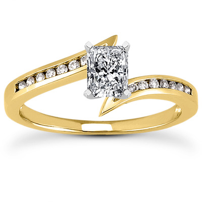 Diamond Accented Channel Set Bridal Ring (0.10ct. t.w.) - view 6