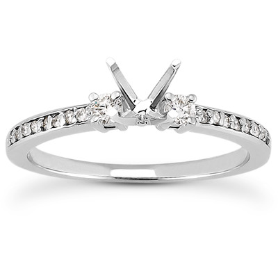 Pave Set Diamond Bridal Ring (0.18 t.c.w.) - view 23