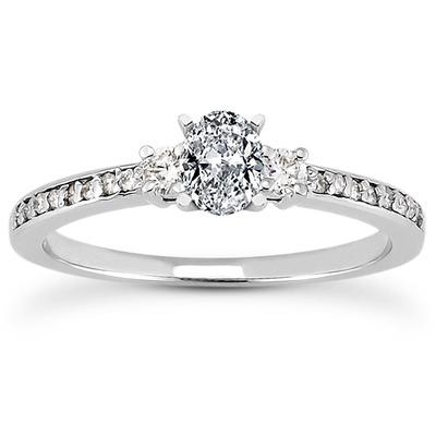 Pave Set Diamond Bridal Ring (0.18 t.c.w.) - view 18