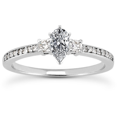 Pave Set Diamond Bridal Ring (0.18 t.c.w.) - view 17