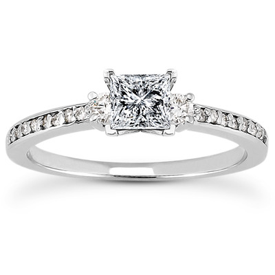 Pave Set Diamond Bridal Ring (0.18 t.c.w.) - view 16