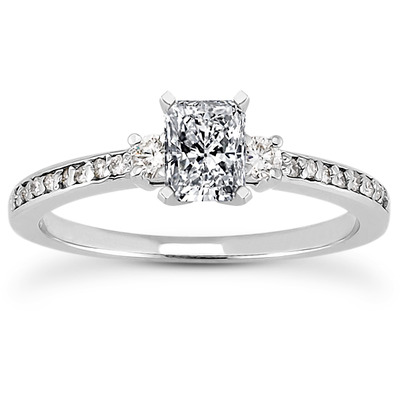 Pave Set Diamond Bridal Ring (0.18 t.c.w.) - view 1