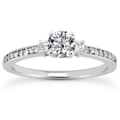 Pave Set Diamond Bridal Ring (0.18 t.c.w.) - view 14