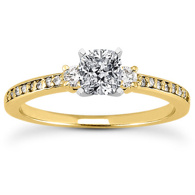 Pave Set Diamond Bridal Ring (0.18 t.c.w.) - view 11