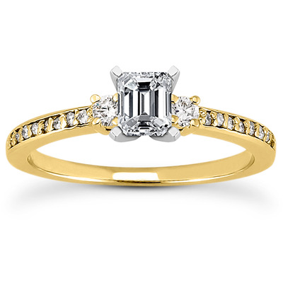 Pave Set Diamond Bridal Ring (0.18 t.c.w.) - view 10