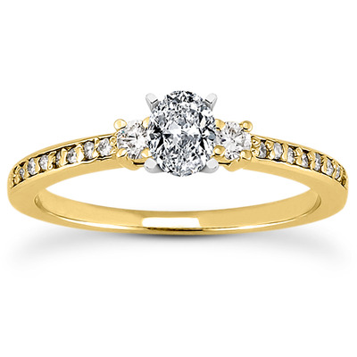 Pave Set Diamond Bridal Ring (0.18 t.c.w.) - view 7