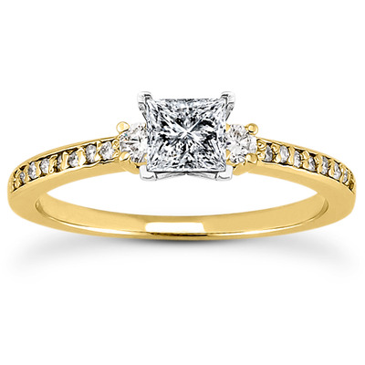 Pave Set Diamond Bridal Ring (0.18 t.c.w.) - view 5