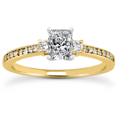 Pave Set Diamond Bridal Ring (0.18 t.c.w.) - view 4