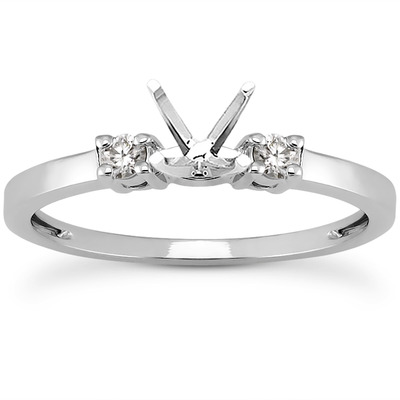 Basket Setting Three Stone Round Diamond Bridal Ring (0.10 t.c.w.) - view 23