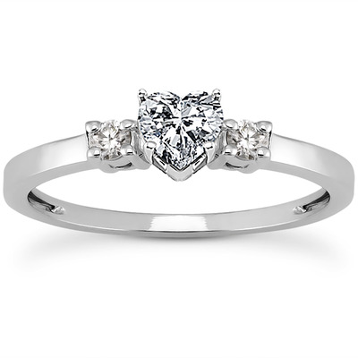 Basket Setting Three Stone Round Diamond Bridal Ring (0.10 t.c.w.) - view 20