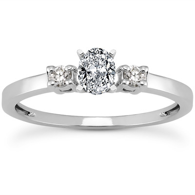 Basket Setting Three Stone Round Diamond Bridal Ring (0.10 t.c.w.) - view 18