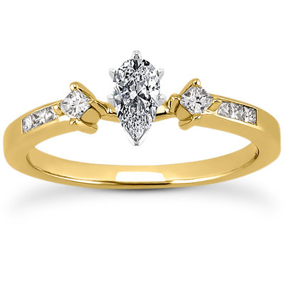 Multi Shape Diamond Engagement Ring (0.20 t.c.w.) - view 6