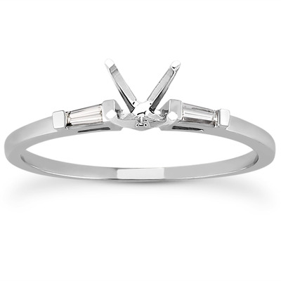 Tapered Baguette Diamond Engagement Ring (0.12 t.c.w.) - view 23