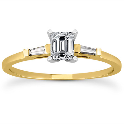 Tapered Baguette Diamond Engagement Ring (0.12 t.c.w.) - view 10