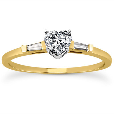 Tapered Baguette Diamond Engagement Ring (0.12 t.c.w.) - view 9 of 28