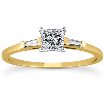 Tapered Baguette Diamond Engagement Ring (0.12 t.c.w.) - view 5 of 28