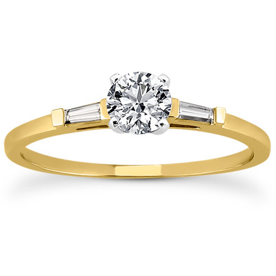 Tapered Baguette Diamond Engagement Ring (0.12 t.c.w.) - view 3