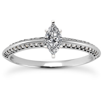 Diamond Accented Bridal Ring (0.24 t.c.w.) - view 19